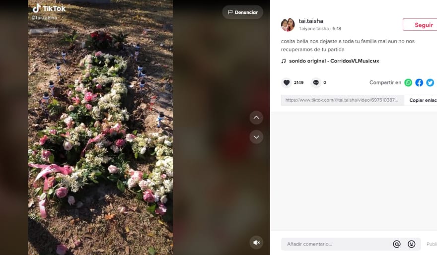 Mother says goodbye to daughter Tiktok: Mourning for her daughter
