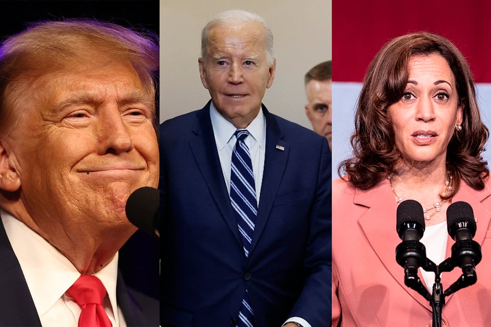 Donald Trump critica a Biden y Harris tras la renuncia de la Directora del Servicio Secreto