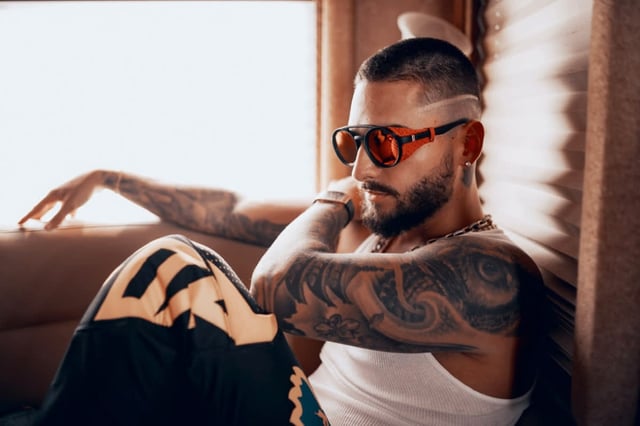 Marked for life? Maluma shows the wounds from a dog bite on his face (PHOTOS)