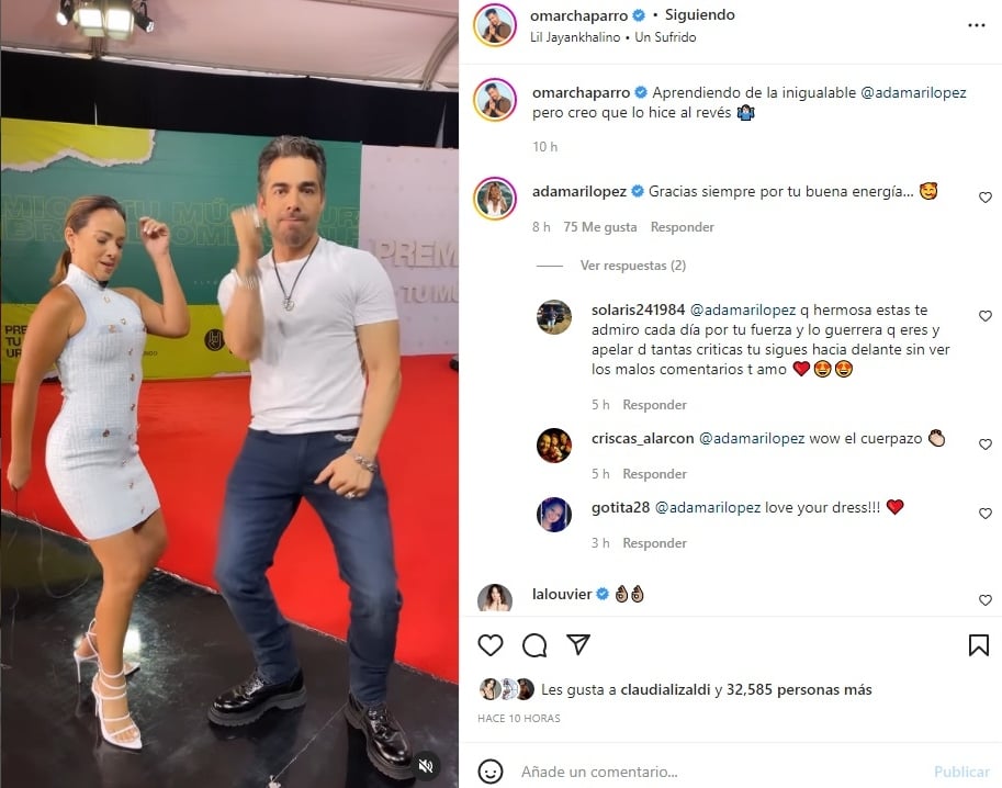 Adamari López comediante mexicano: Le mueve la cadera a Omar Chaparro