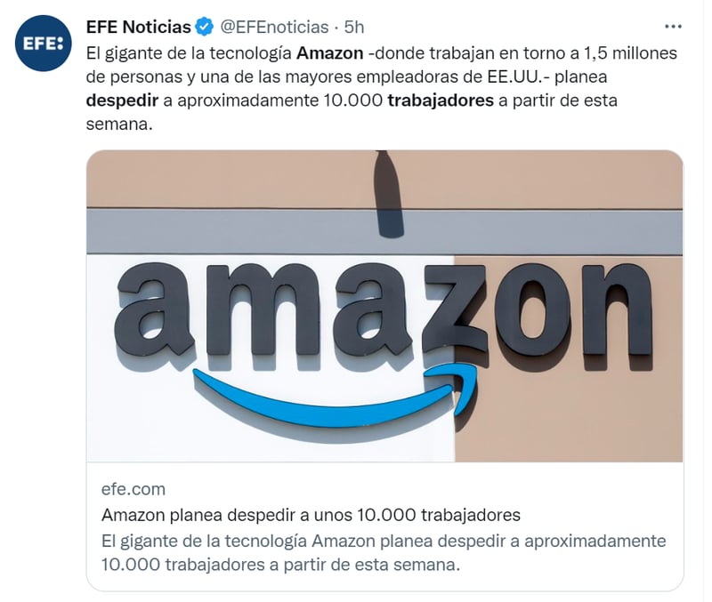 Amazon despedir trabajadores