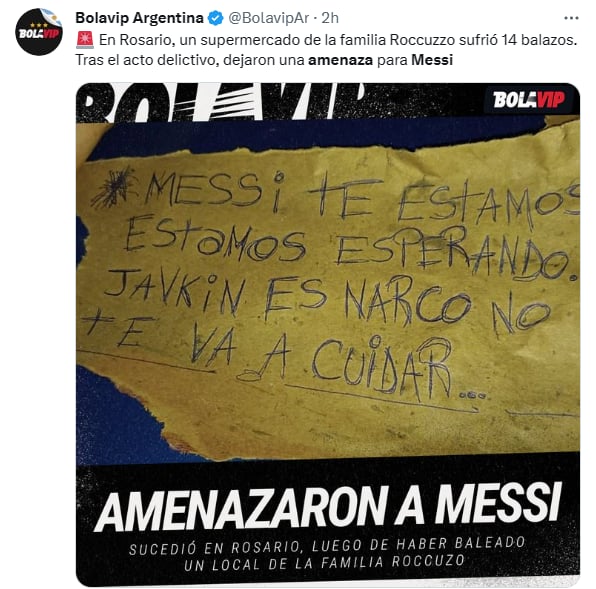Lionel Messi threatens