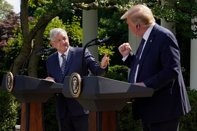 AMLO shows support for Donald Trump after his arrest in New York