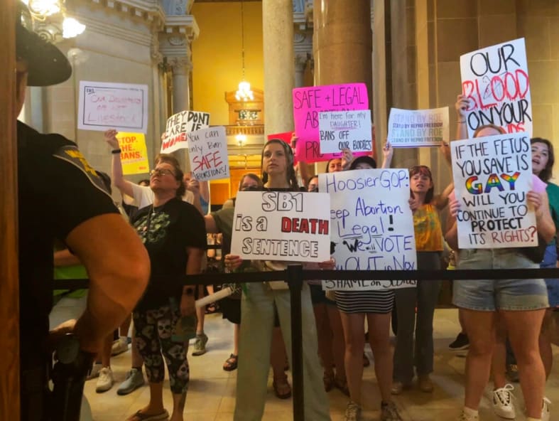 Indiana becomes the first state to ban abortion after Roe v. Wade ruling