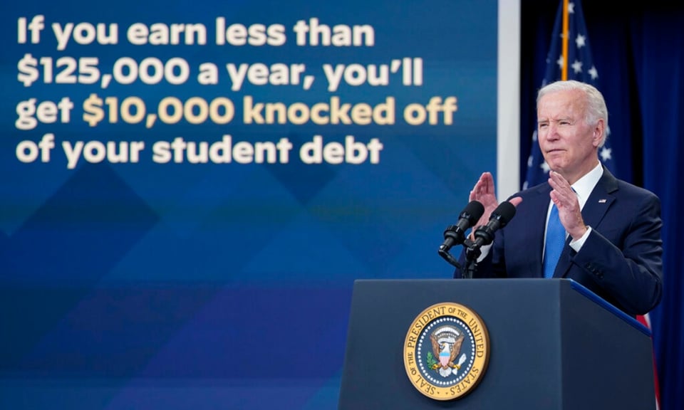 EEUU lanza portal para alivio de hasta $10,000 aprobado por Biden