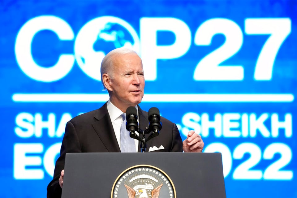 Biden calls for redoubling efforts against climate change