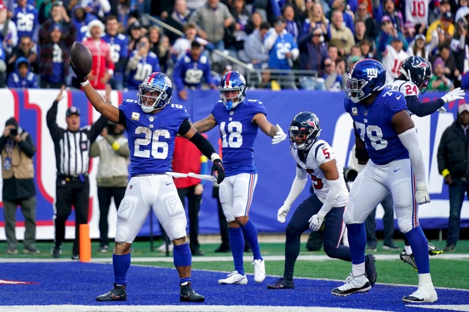 Gran triunfo de New York Giants sobre Houston Texans