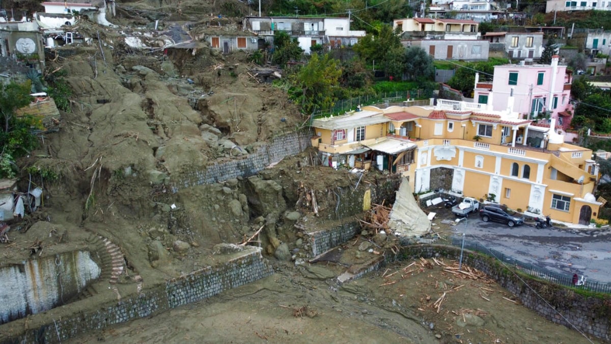 Rescuers search for missing people after landslide in Italy