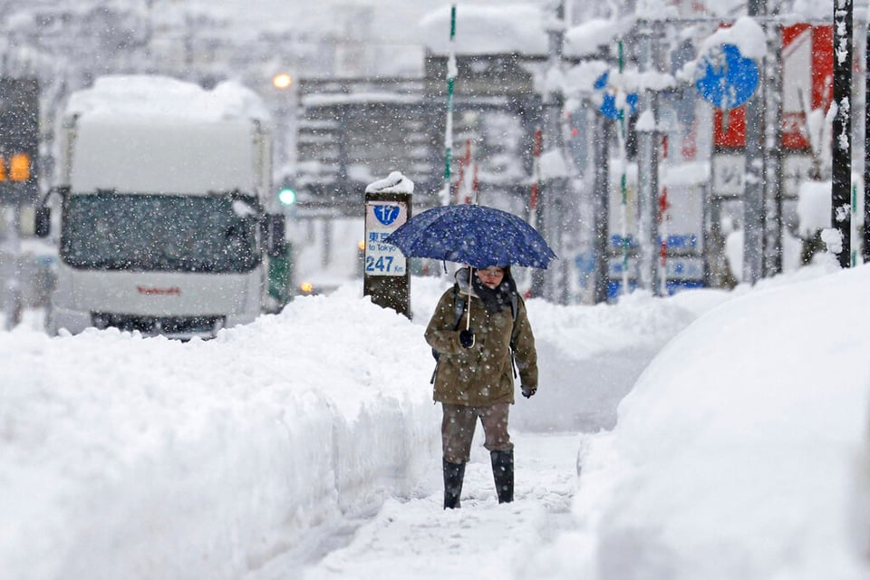 Muertos nevadas en Japón