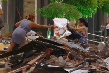Hombre perdió familia sismo