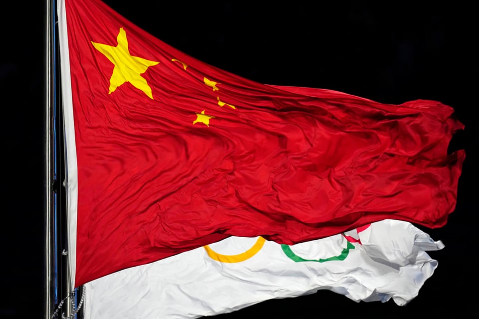 China, Juegos Olímpicos, bandera, ceremonia, deportes