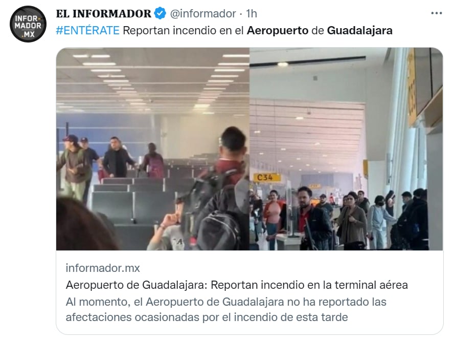 Incendio aeropuerto Guadalajara