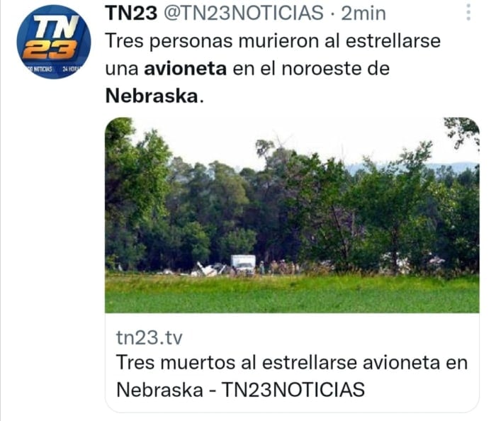 Nebraska plane crashes