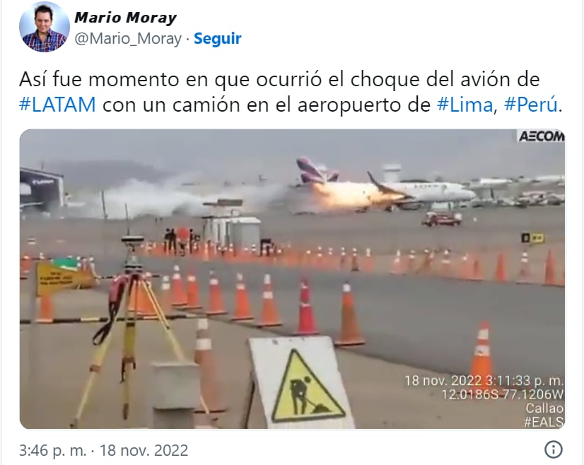 Avión choca pista aterrizaje