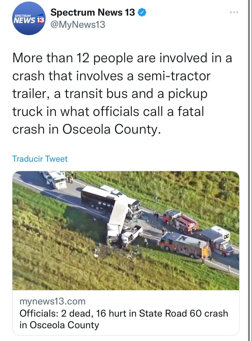 Así fue el terrible accidente en Osceola