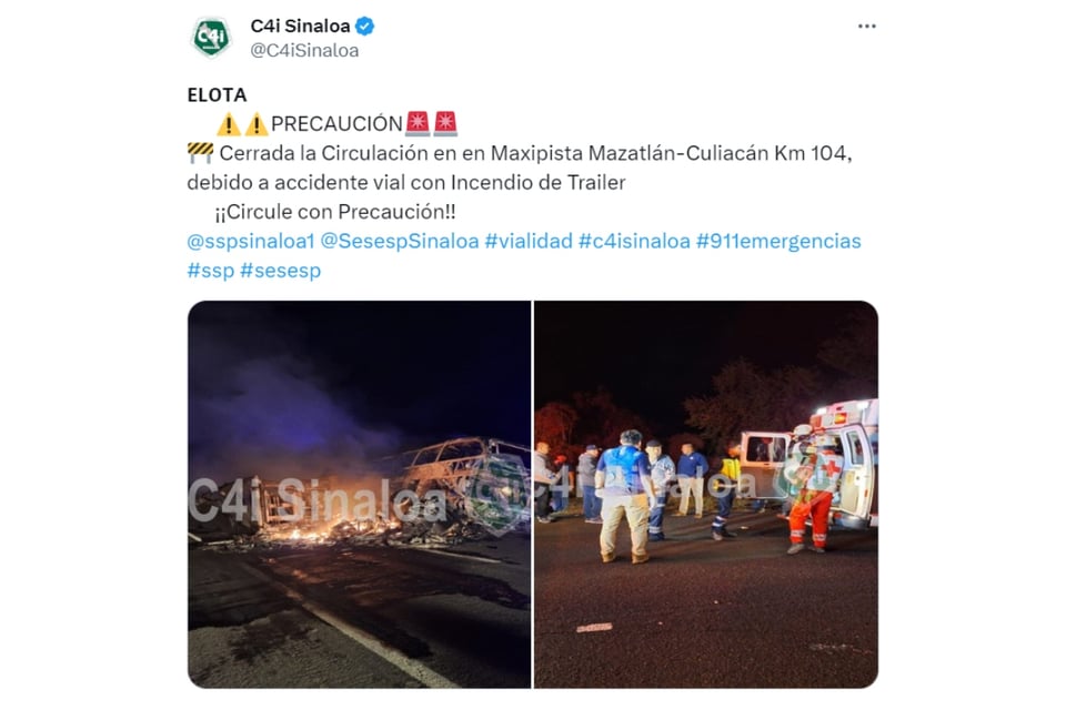 Roy Navarrete, Protección Civil de Sinaloa, víctimas fatales, heridos, accidente, MundoNow
