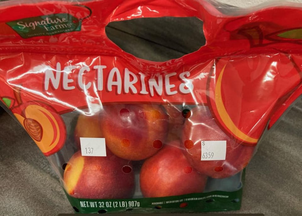 Duraznos, Nectarines, bolsas, empaque, sellado