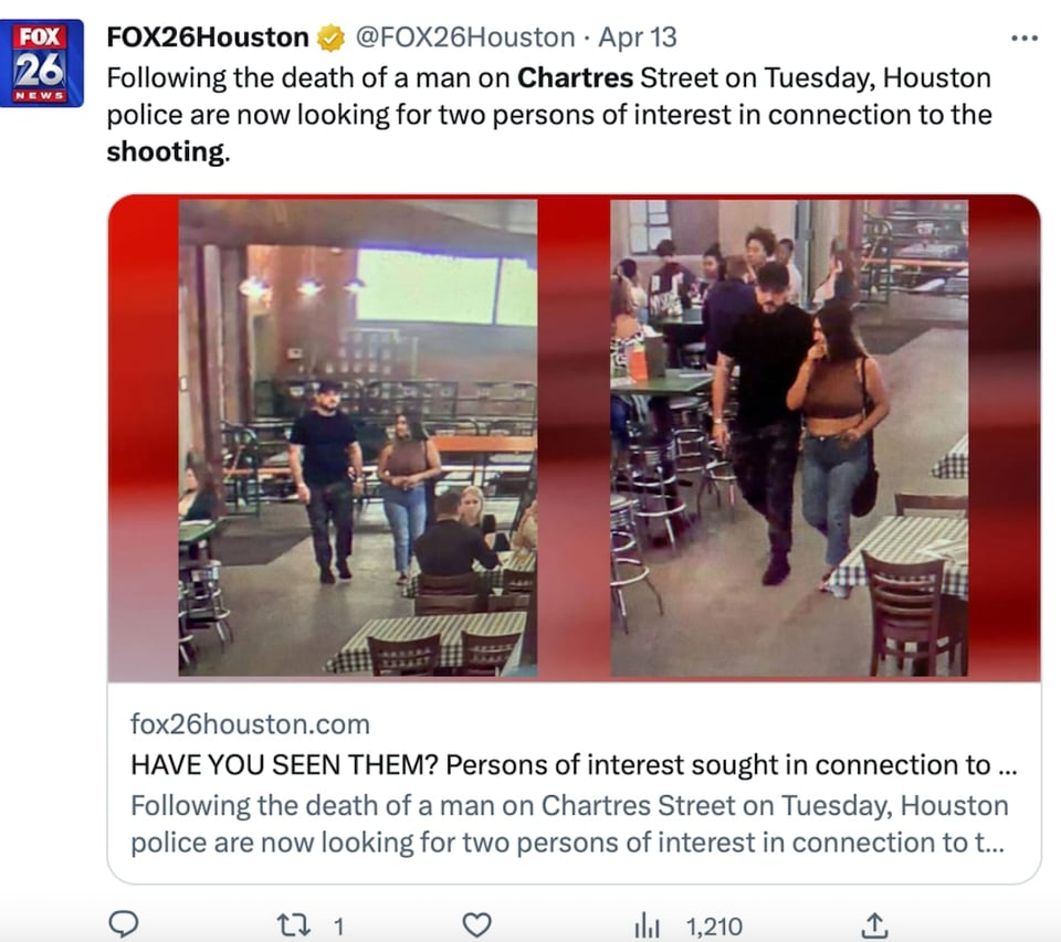 The Hispanic had already escaped from Houston but they found him