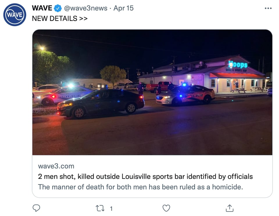 The killers arrived at the scene in another car.