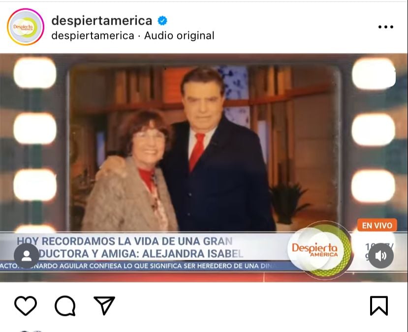 Actrices y presentadoras de luto por la muerte de Alejandra Isabel