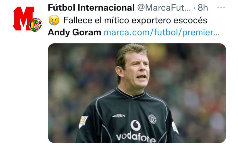 El futbolista Andy Goram tenía 'pasado turbio'