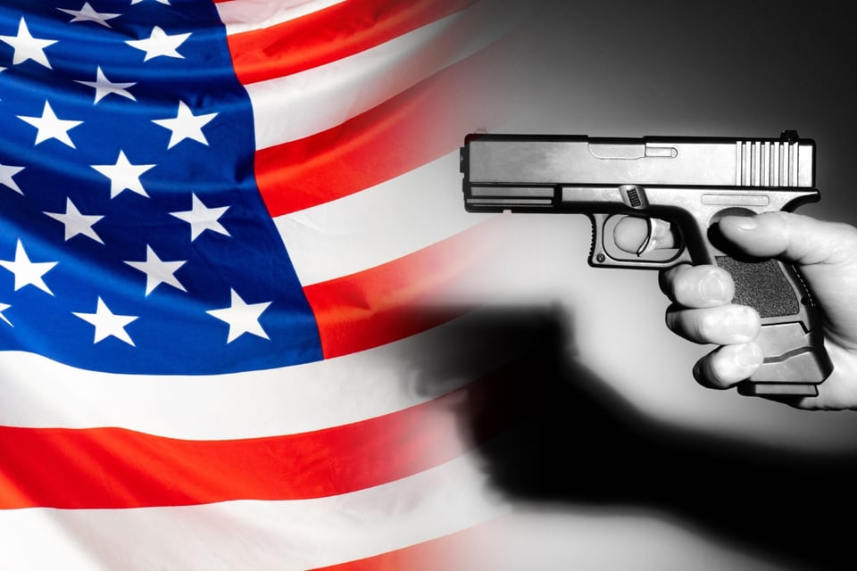 bandera, armas, EEUU, pistola, MundoNow