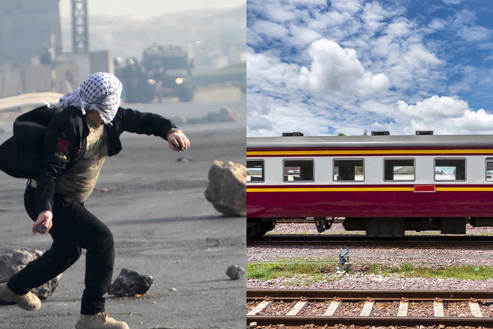 Ladrones atacan tren a pedradas (VIDEO)