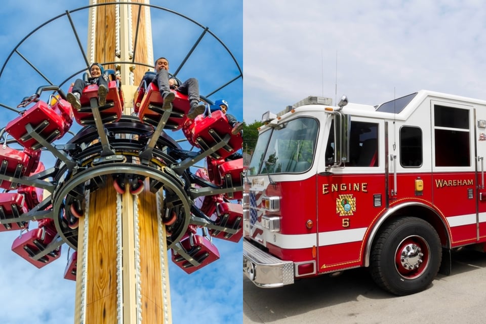 Bomberos rescatan a 28 personas atrapadas en lo alto de una atracción en un parque de diversiones en Oregón