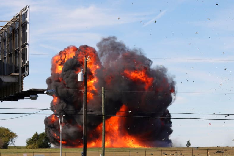 Six dead after vintage planes collide in midair in Dallas air show
