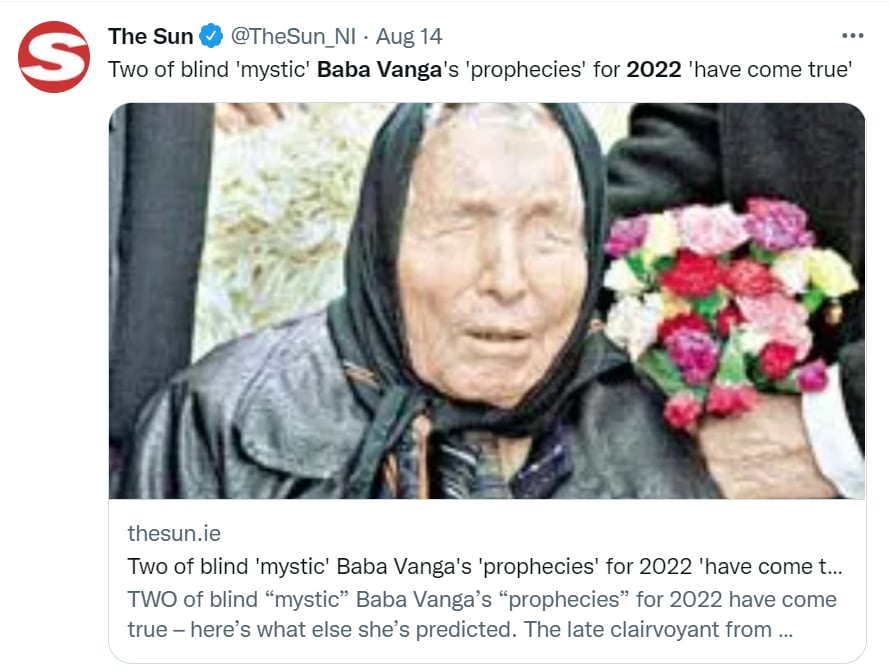 Profecías Baba Vanga 2022