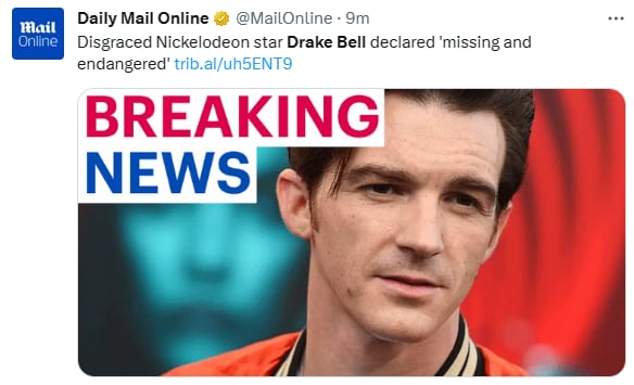 Desaparece actor Drake Bell