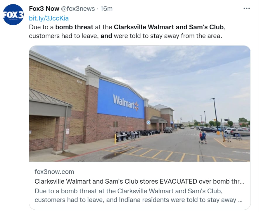 Amenaza bomba Walmart