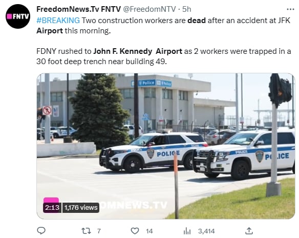 Mueren obreros aeropuerto JFK