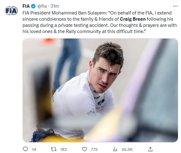 Accidente automovilismo