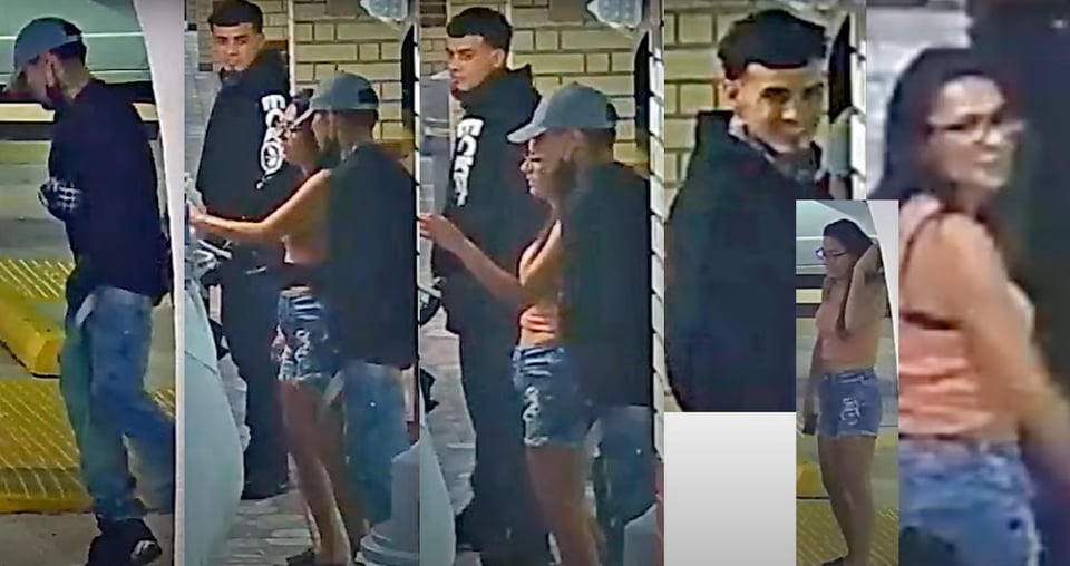 Todo el atraco en el motel quedó grabado en video