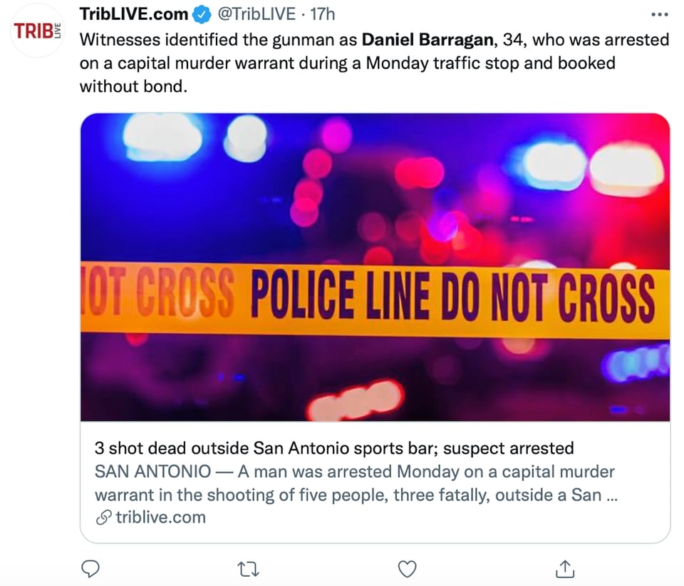 Three more deaths from firearms in the United States