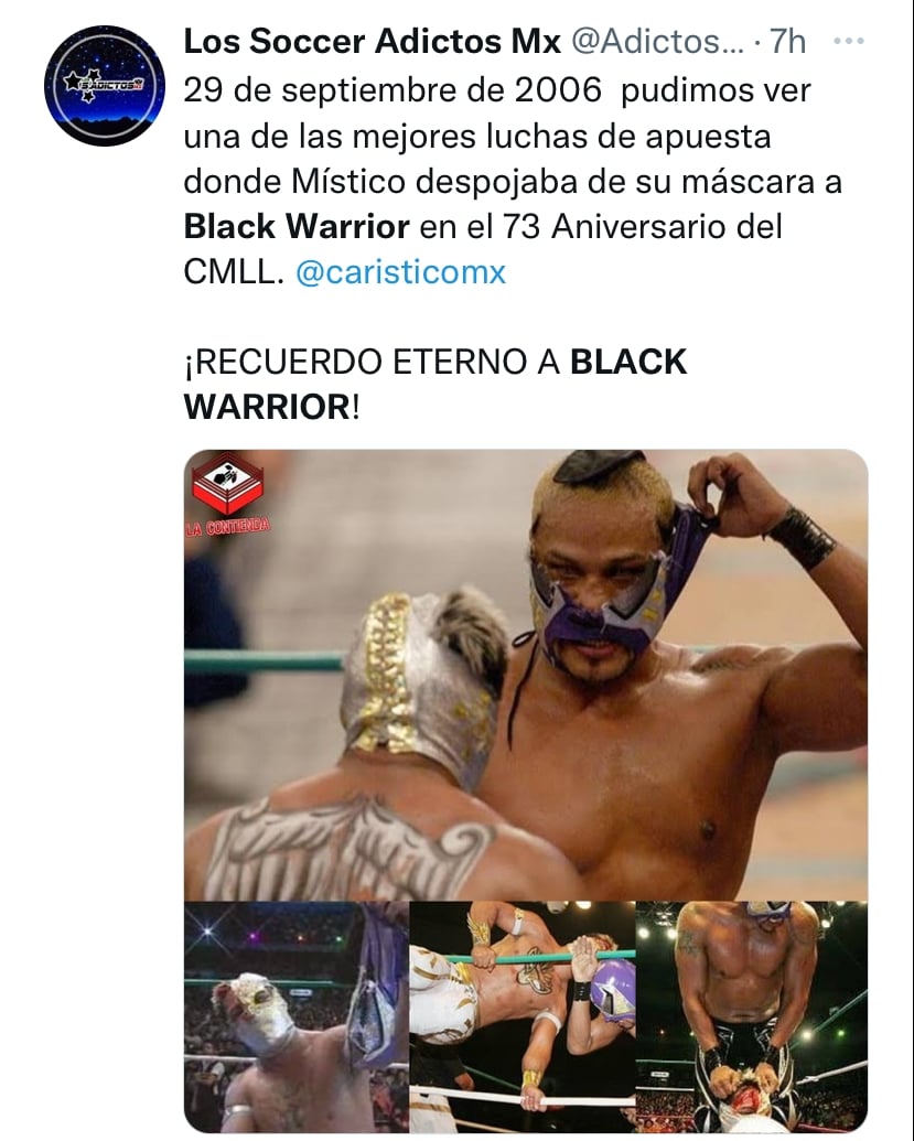 Otra tragedia en la familia de Black Warrior