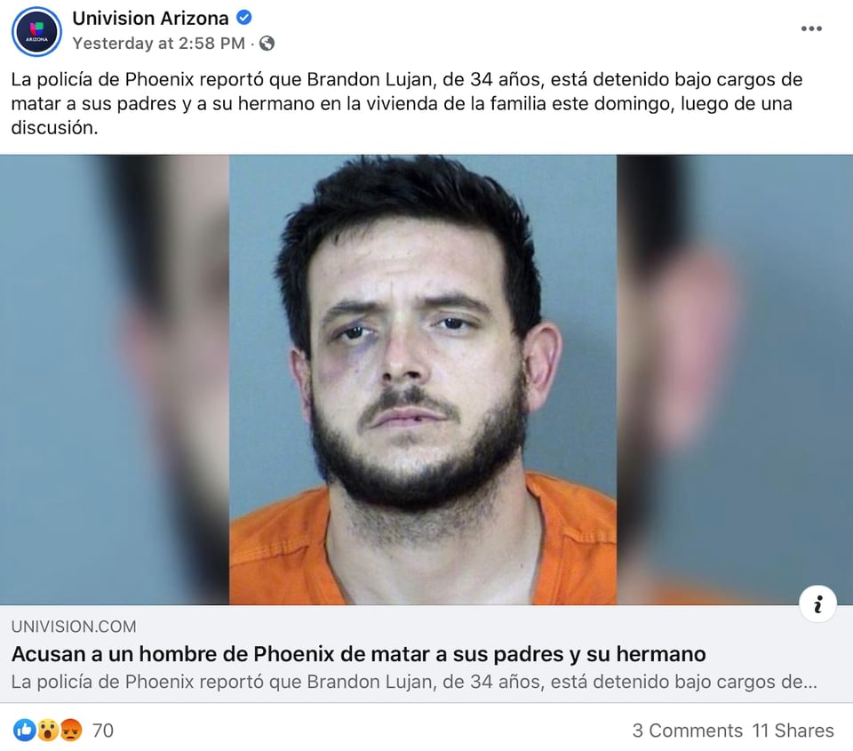 Irene Luján and Lewis Luján, together even in death