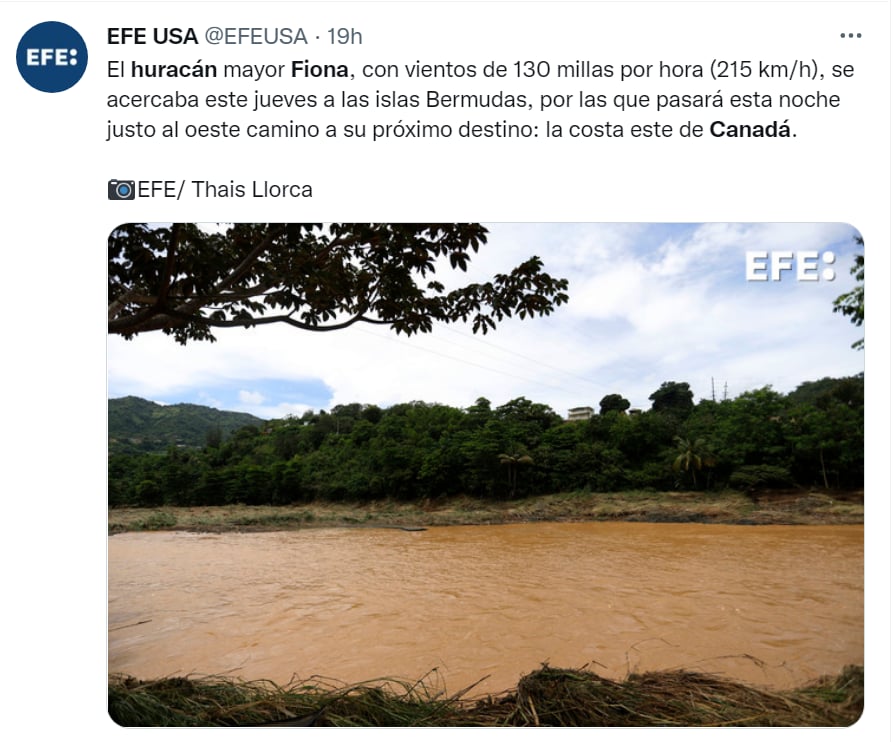 huracán Fiona Canadá