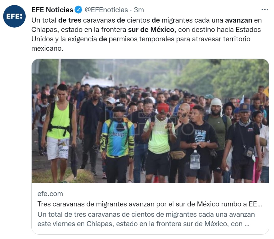 Caravanas migrantes Estados Unidos
