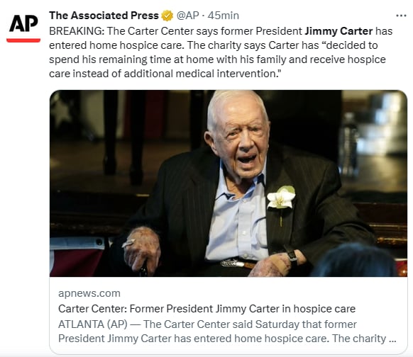 Jimmy Carter cuidados paliativos