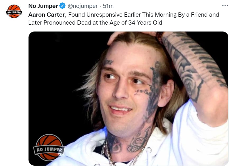 Muere rapero Aaron Carter