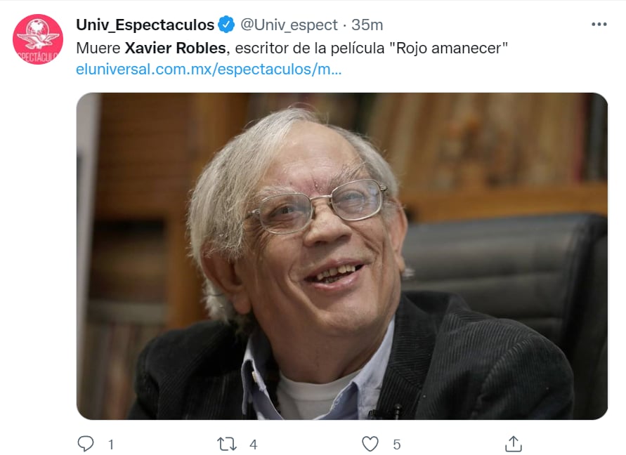 Muere escritor cine mexicano
