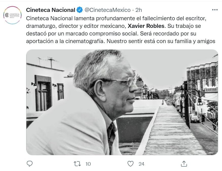Muere escritor cine mexicano