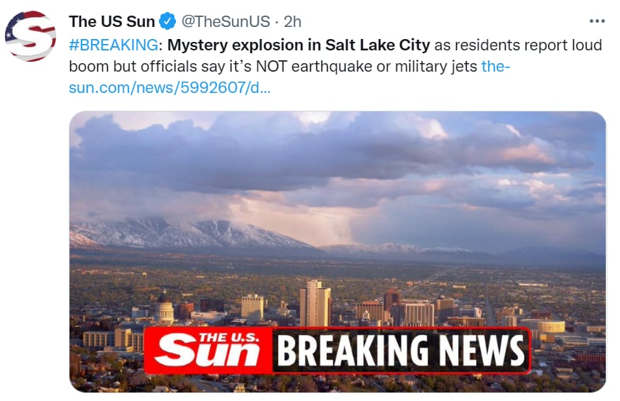 Misteriosa explosión Salt Lake