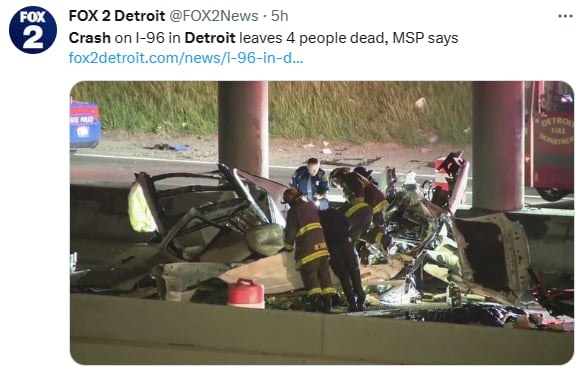 Muertos accidente Detroit