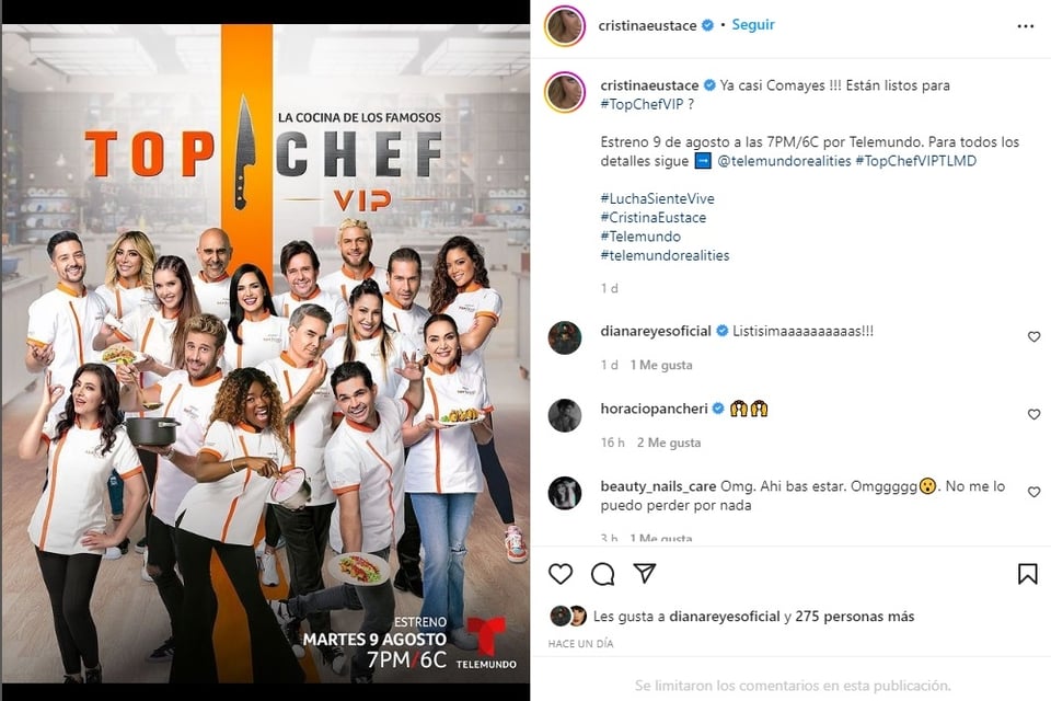 Cristina Eustace Top Chef VIP: ¿Qué sorpresas veremos, te diste cuenta que si tienes talento para la cocina?