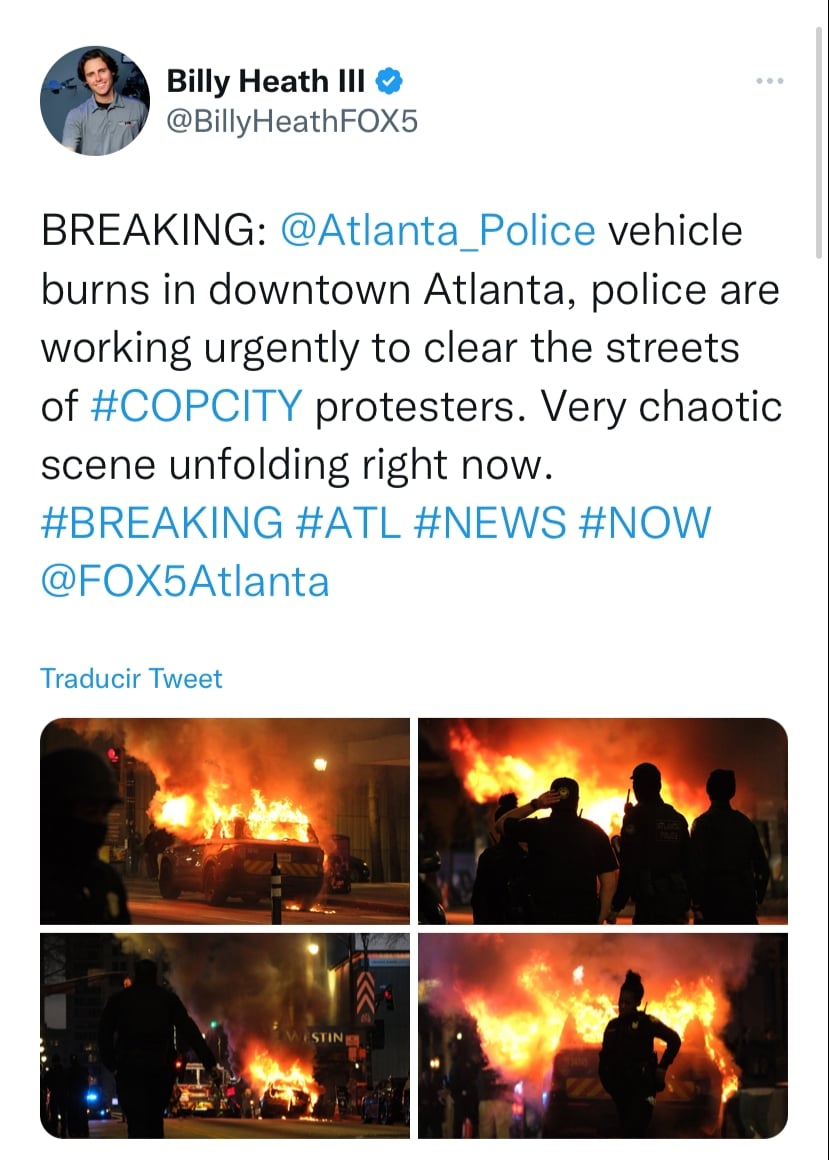 Muestran el caos en el downtown de Atlanta