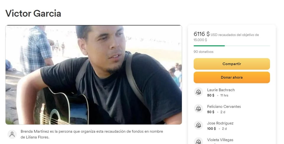 Víctor García, muerte, ayuda, apoyo, familia, padre