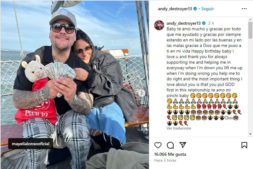 Andy Ruíz, Mayeli, novios, pareja, Instagram